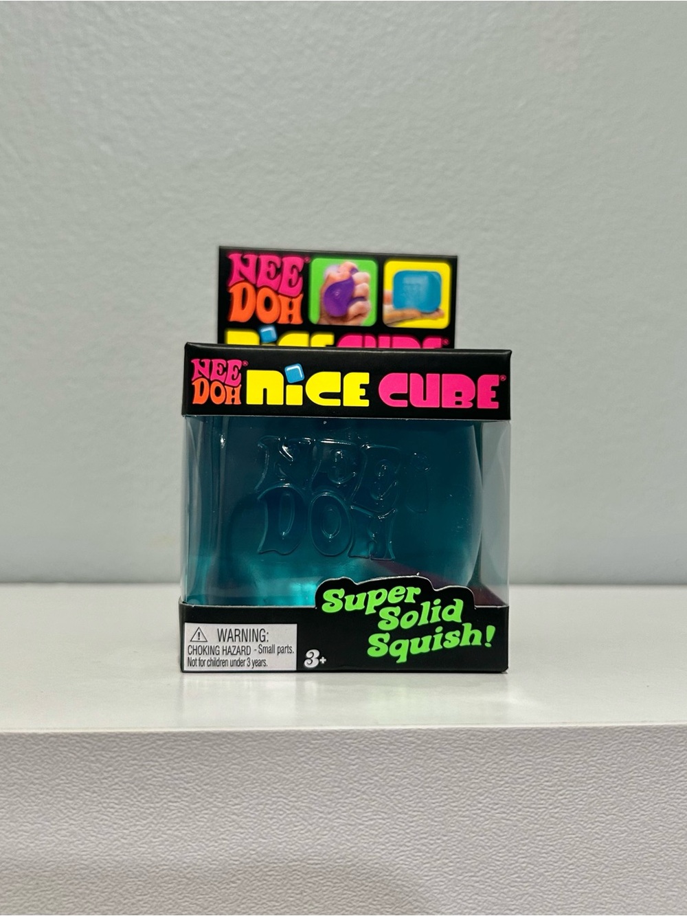 NeeDoh Nice Cube Teal Squish Toy
